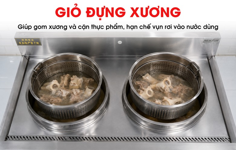 Mỗi nồi đi kèm giỏ đựng xương