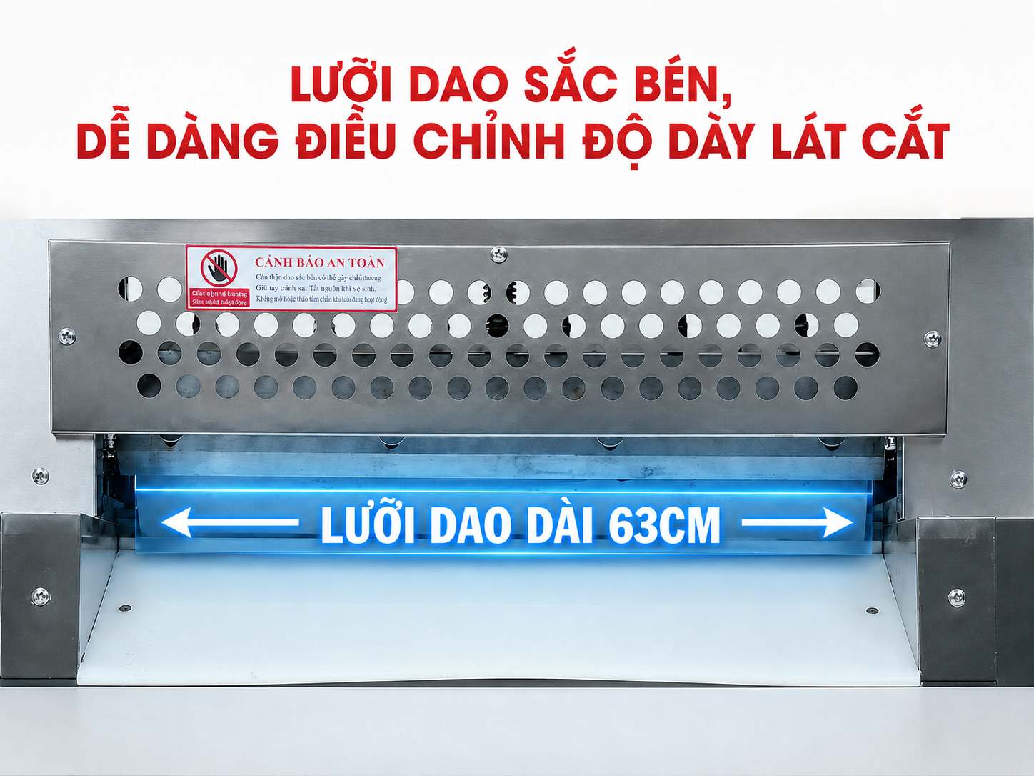 Trang bị lưỡi dao sắc bén dài 63cm