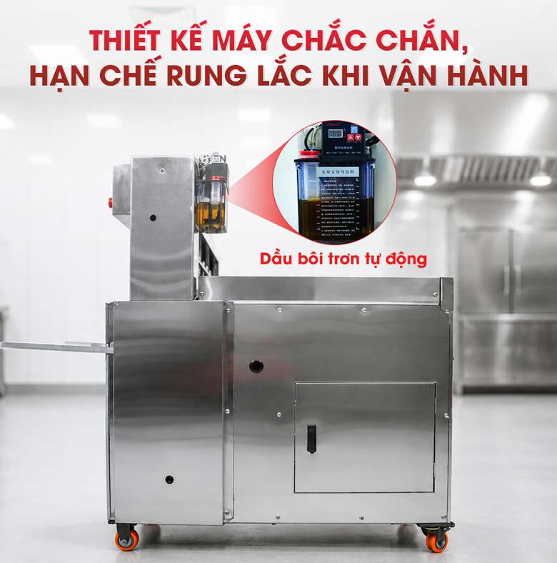 Thân máy vững chắc, hoạt động ổn định khi cắt thái