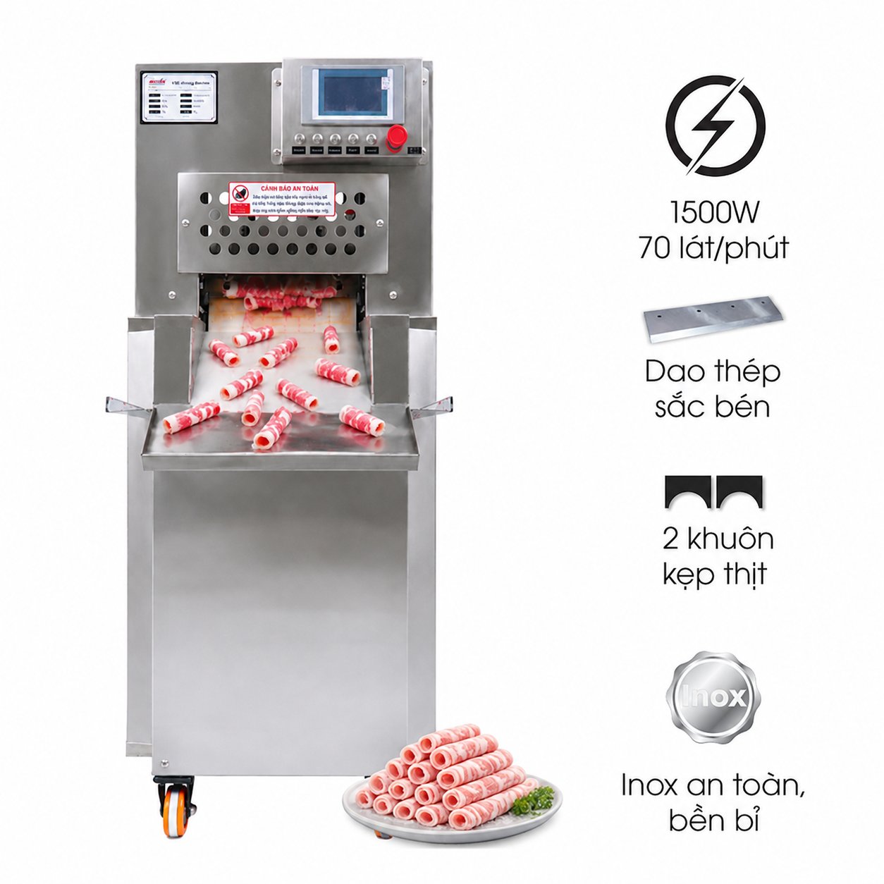 Máy cắt thịt đông lạnh cao cấp CNC-2DT/ROLLS