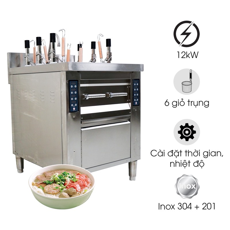 Bếp trụng nhúng mì phở tự động TB-BTNMP-6CA