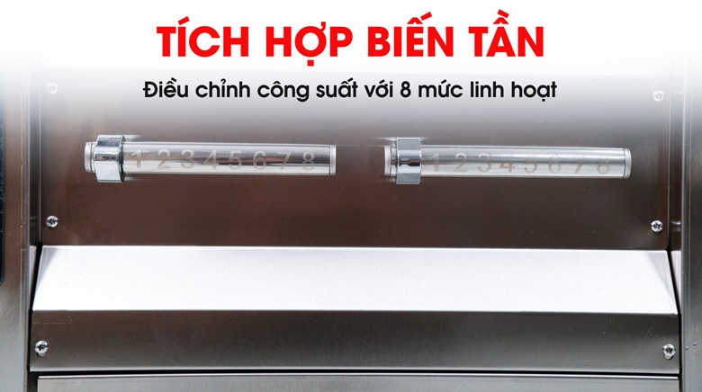 Bếp còn tích hợp biến tần điều chỉnh công suất