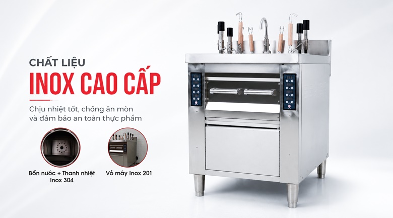 Gia công từ inox cao cấp, bền bỉ theo thời gian