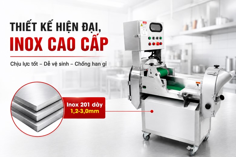 Khung inox chắc chắn, tuổi thọ cao