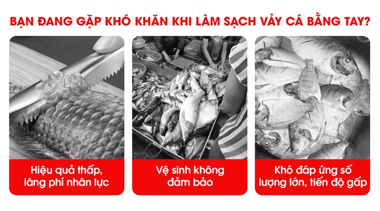 Khó khăn khi làm sạch cá thủ công 