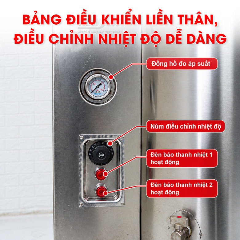 Điều chỉnh nhiệt 0–110°C, chủ động hơn trong từng giai đoạn nấu