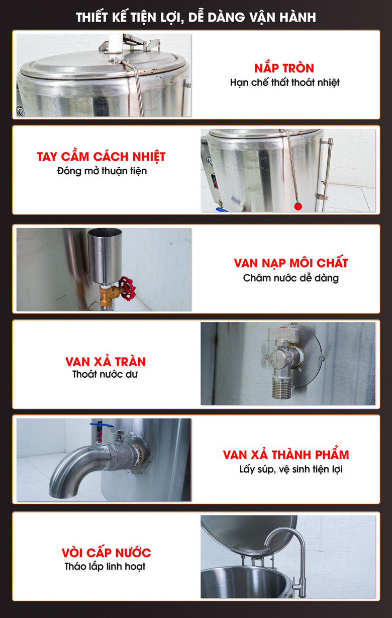 Các chi tiết hỗ trợ giúp vận hành thuận tiện hơn