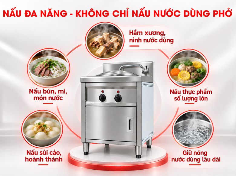 Đa năng nấu được nhiều loại thực phẩm khác nhau