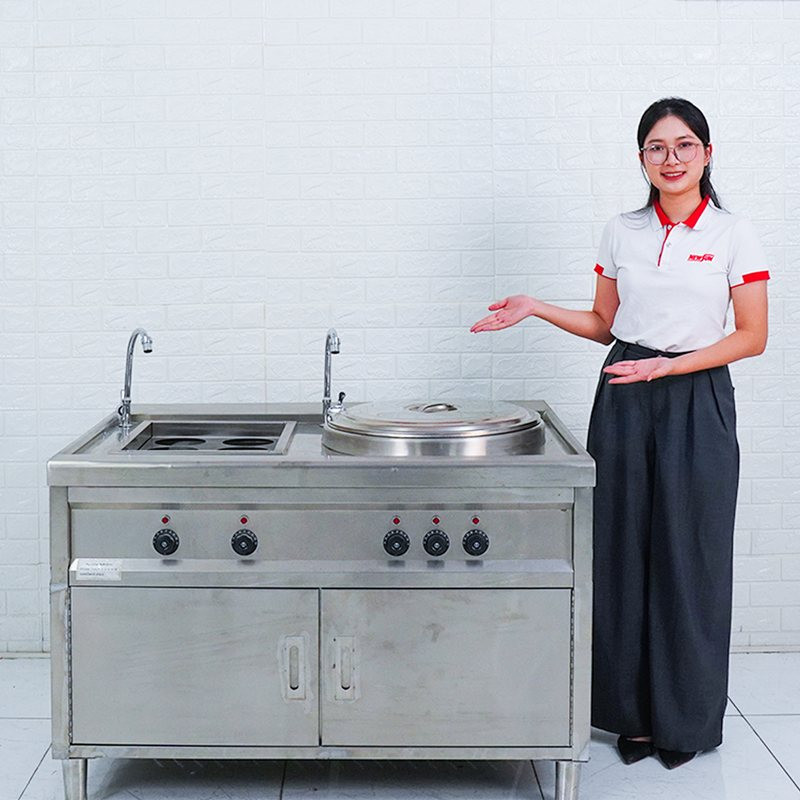 Lưu ý khi dùng bếp nấu phở 100L + 6 họng trần bánh