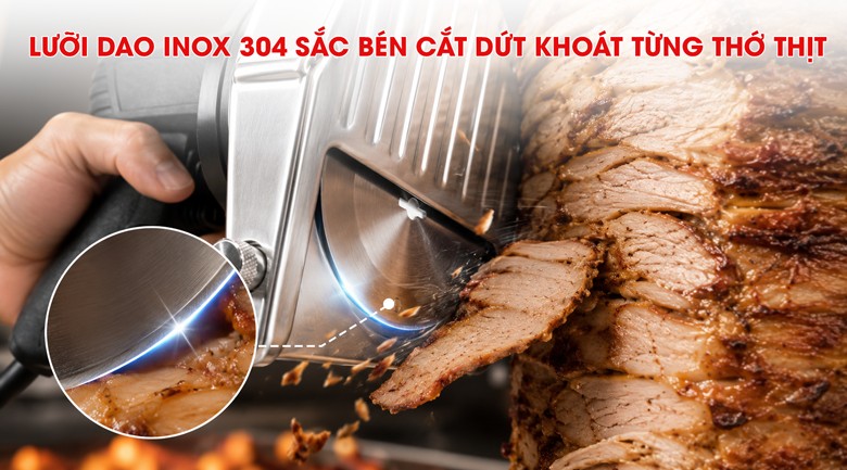 Lưỡi dao sắc bén cắt dứt khoát