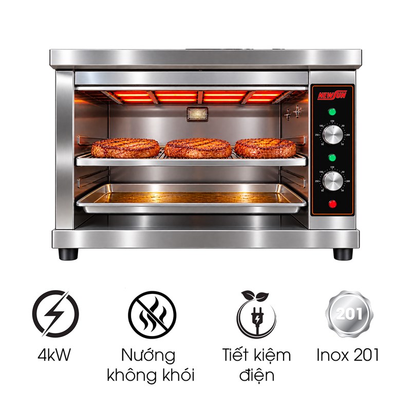 Lò nướng Salamander 4kW dùng điện hàng VN