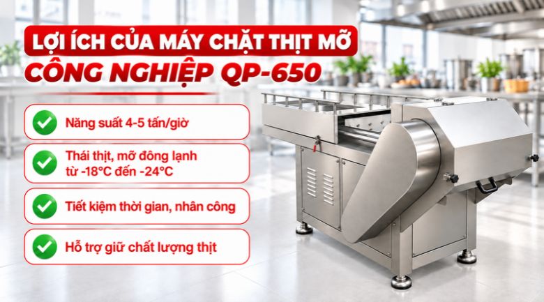 Lợi ích của máy chặt thịt mỡ QP-650