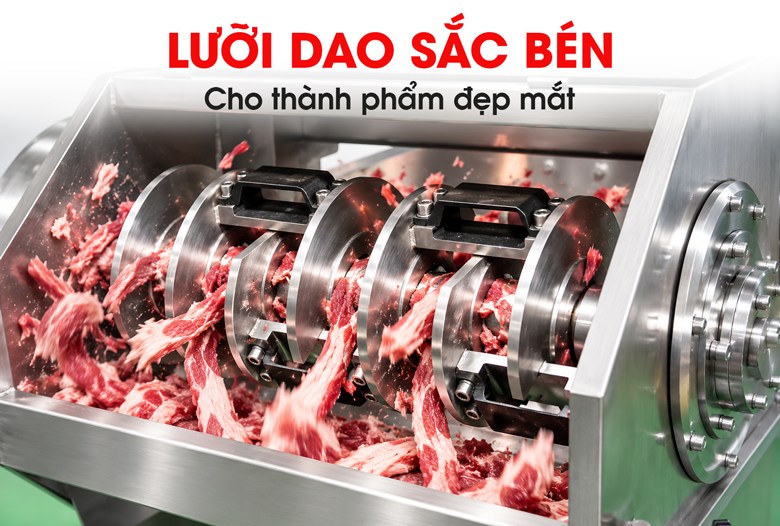 Thành phẩm đều và đẹp mắt với lưỡi dao sắc bén