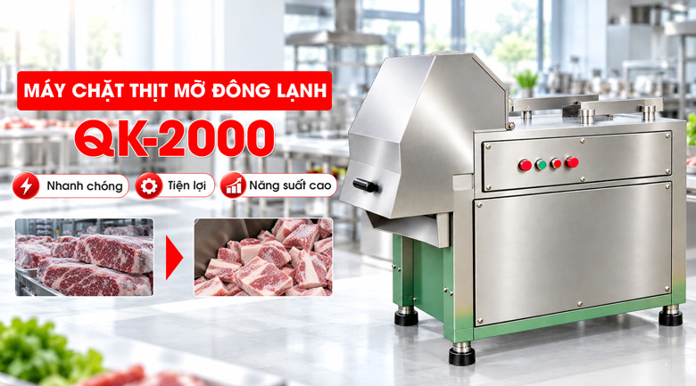Máy chặt thịt mỡ đông lạnh QK-2000