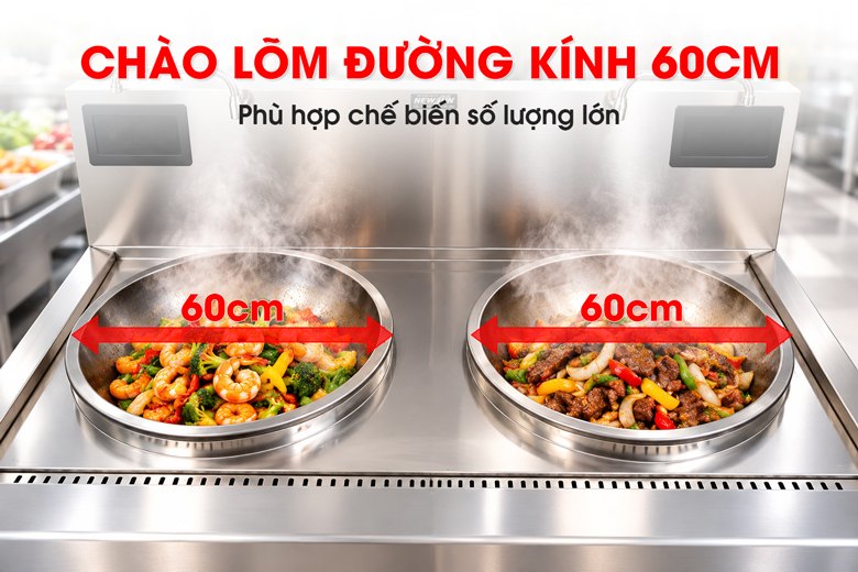 Thiết kế 2 chảo lõm 60cm riêng biệt cho năng suất cao